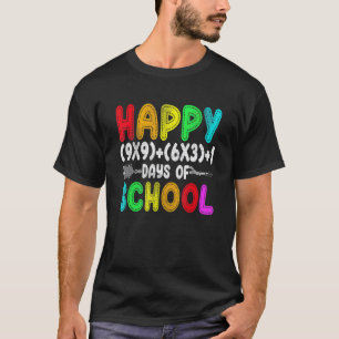 Math Formula 100 Days Of School Gift Teachers Boy  T-Shirt