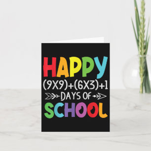 Math Formula 100 Days Of School Gifts Math Teacher Card