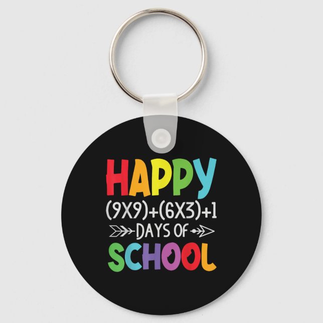 Math Formula 100 Days Of School Gifts Math Teacher Key Ring (Front)