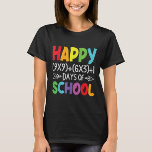 Math Formula 100 Days Of School Gifts Math Teacher T-Shirt