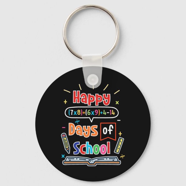 Math Formula 100 Days Of School Happy 100th Day Of Key Ring (Front)