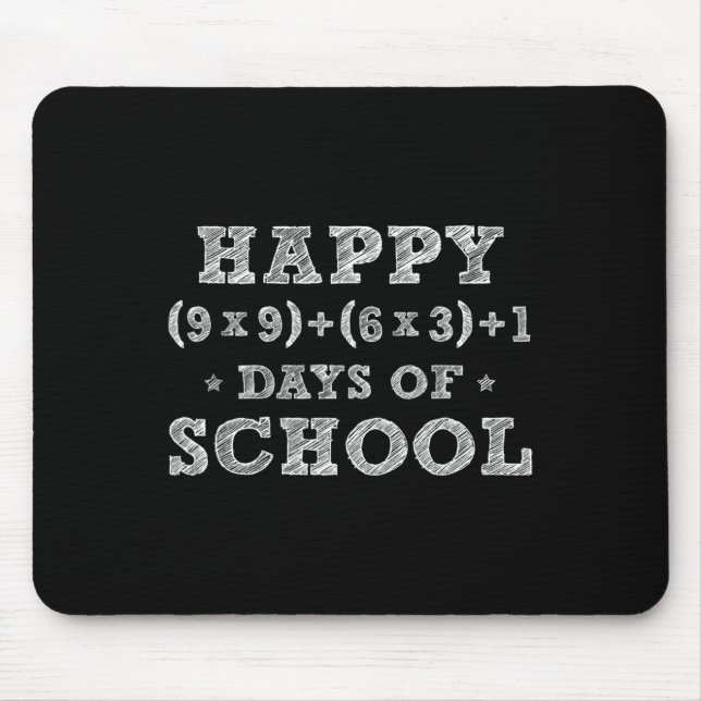 Math Formula 100 Days Of School Kid Boys Girls Tea Mouse Pad (Front)