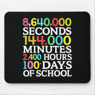 Math Formula 100 Days Of School Math Teacher Kids  Mouse Pad