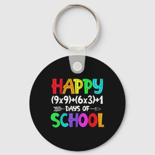 Math Formula 100 Days Of School Shirt Math Teacher Key Ring