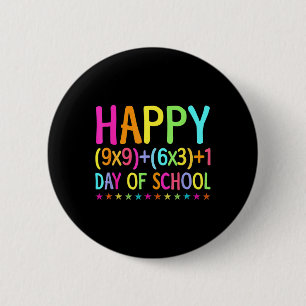 Math Formula 100 Days Of School Teacher Boy Girl  6 Cm Round Badge