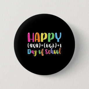 Math Formula 100 Days Of School Teacher Boy Girl  6 Cm Round Badge