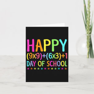 Math Formula 100 Days Of School Teacher Boy Girl  Card