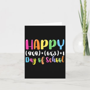 Math Formula 100 Days Of School Teacher Boy Girl Card