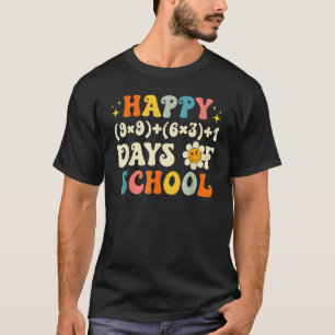 Math Formula 100 Days Of School  Teacher Boy Girl T-Shirt