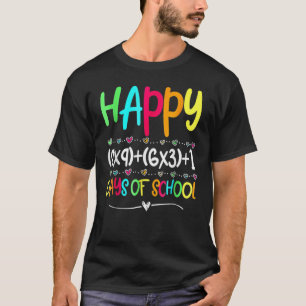 Math Formula 100 Days Of School  Teacher Boy Girl T-Shirt
