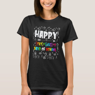 Math Formula 100 Days Of School Teacher Boy Girl T-Shirt
