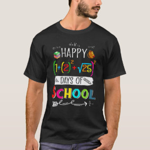 Math Formula 100 Days Of School Teacher Boy Girl T-Shirt
