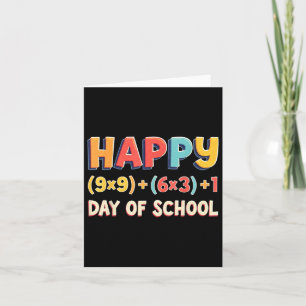 Math Formula 100 Days Of School Teacher Boys Girls Card