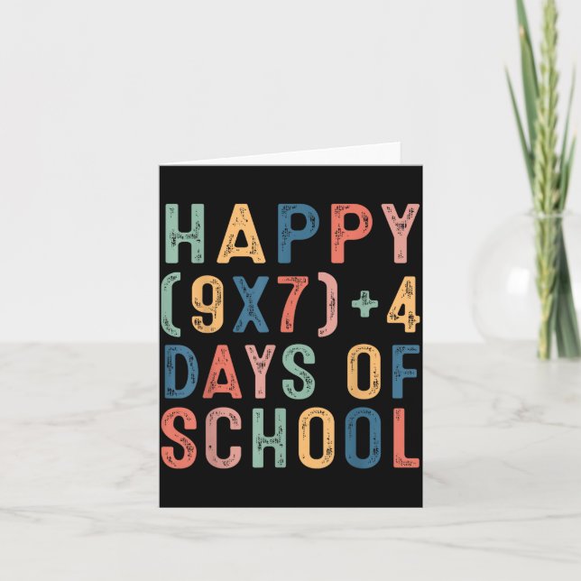 Math Formula 67 Days Of School Funny Math Teacher  Card (Front)
