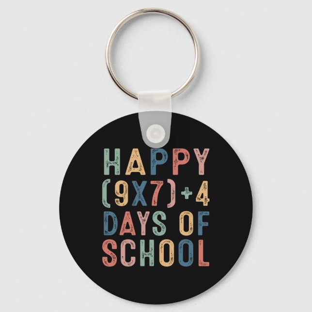 Math Formula 67 Days Of School Funny Math Teacher  Key Ring (Front)