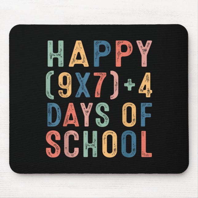 Math Formula 67 Days Of School Funny Math Teacher  Mouse Pad (Front)