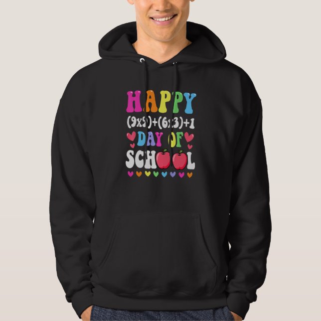 Math Formula Happy 100 Days Of School 100th Day Ma Hoodie (Front)