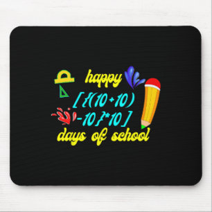 Math Formula Happy 100 Days Of School Funny Math T Mouse Pad