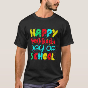 Math Formula Happy 100 Days Of School Teacher Boy  T-Shirt