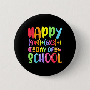 Math Formula Happy 100 Days Of School Teacher Math 6 Cm Round Badge