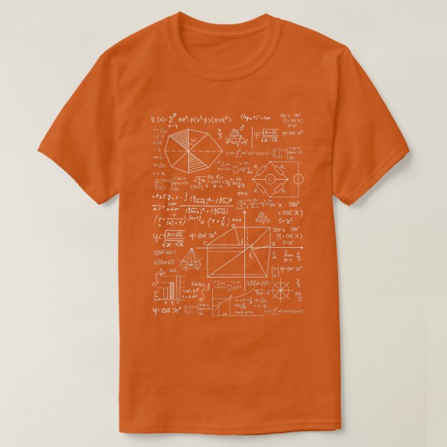 Math Formula Mathematic Equation Science Chemistry T-Shirt (Design Front)