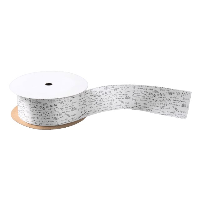 Math Formulas And Numbers Satin Ribbon (Spool)