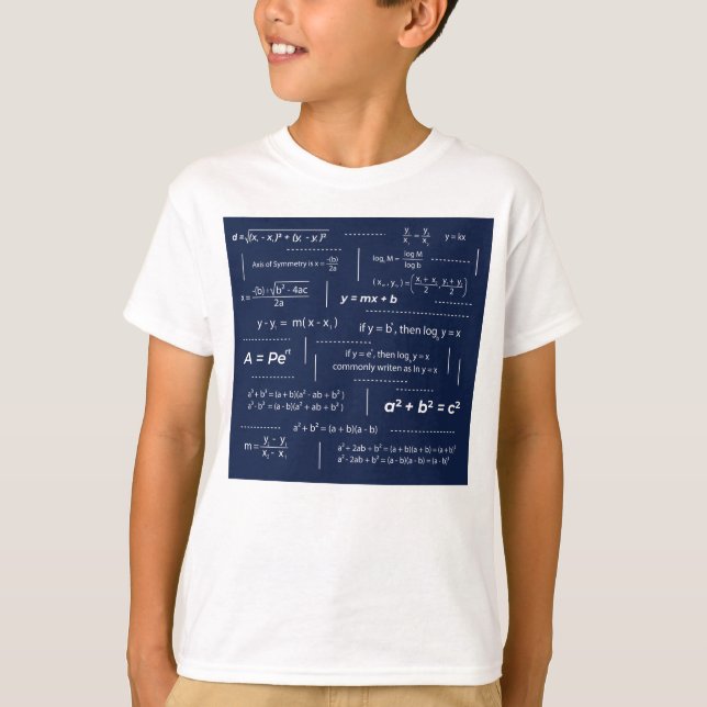 Math Formulas Cheat Sheet T-Shirt (Front)