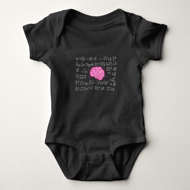 Math formulas for smart heads baby bodysuit (Front)