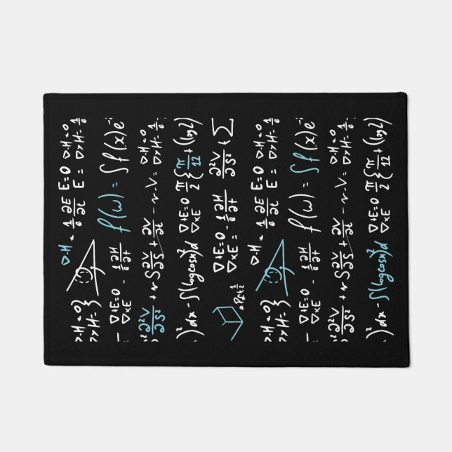 Math formulas mathematics physics student teacher  doormat (Front)
