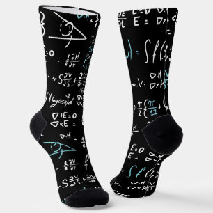 Math formulas mathematics physics student teacher socks