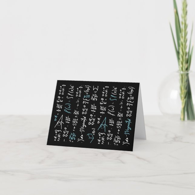 Math formulas mathematics physics student teacher  thank you card (Front)
