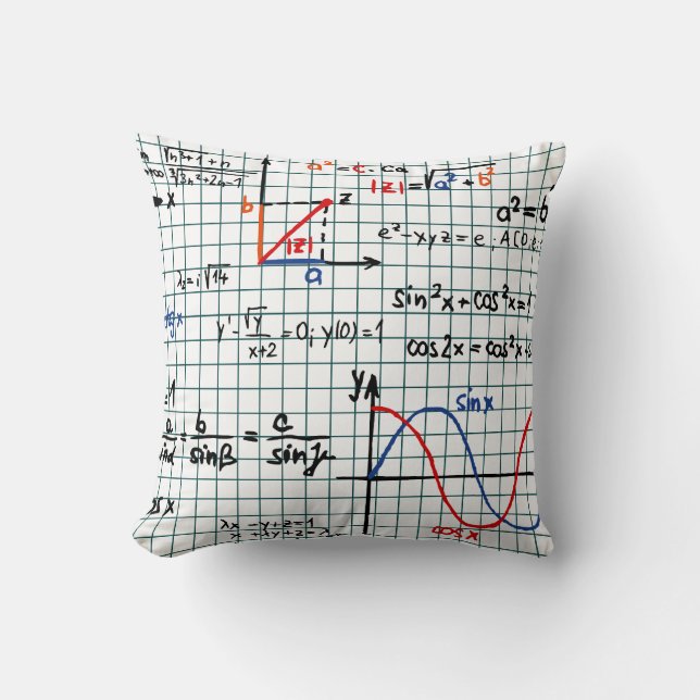 Math Formulas Numbers Cushion (Front)