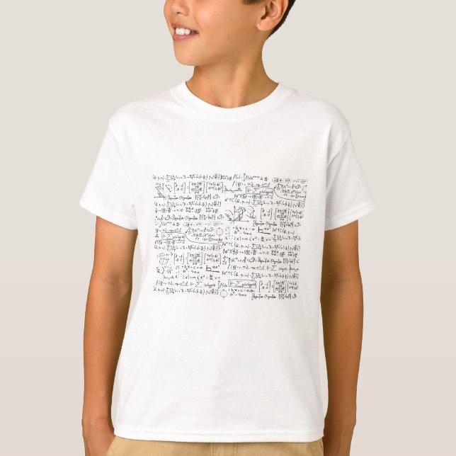 Math Formulas Pattern T-Shirt (Front)