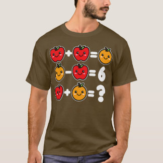 Math Games Kawaii Apples and Oranges T-Shirt
