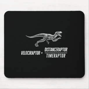 Math Geek Dinosaur Velociraptor Equation V2 Mouse Pad