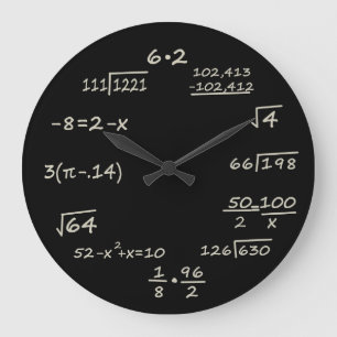 Math Geek Large Clock