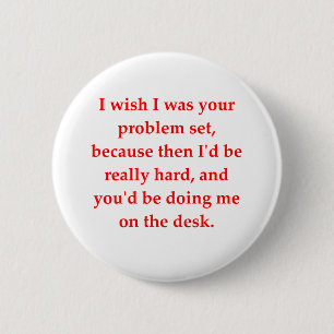 math geek love pick up line 6 cm round badge