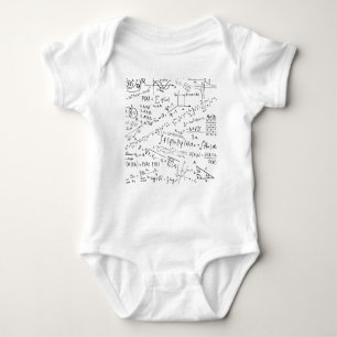 Math Geek, Mathematics Problem Solving Pattern Baby Bodysuit