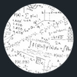Math Geek, Mathematics Problem Solving Pattern Classic Round Sticker<br><div class="desc">The perfect Cute Math Geek, Mathematics Problem Solving Pattern, a pattern gift idea for all men, women & kids who loves Math Equation Seamless fabric! Makes an ideal gift for your mum, dad, sister, brother, aunt, uncle, grandma or grandpa & for your love ones for their Wedding Anniversaries, Birthdays, Summer,...</div>