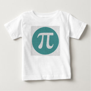 Math geek Pi symbol, blue circle and digits. Baby T-Shirt
