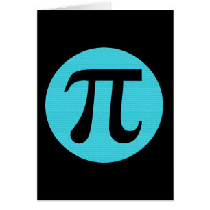 Math geek Pi symbol, blue on black