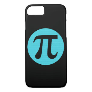 Math geek Pi symbol, blue on black Case-Mate iPhone Case