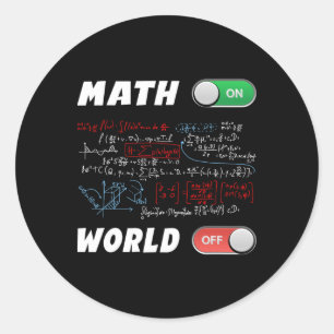 Math Geeks Pi Day Math On World Off Awesome Nerdy Classic Round Sticker