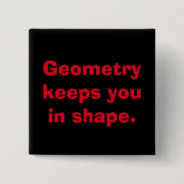 Math Geometry Button (Front)