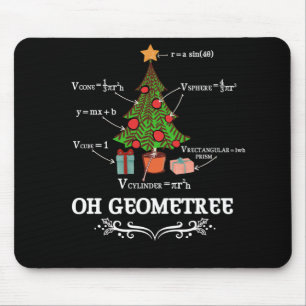 Math Geometry Christmas Tree Geometree Teacher Mouse Pad