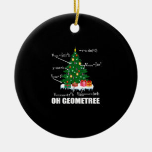 Math Geometry Christmas Tree Teacher Family Matchi Ceramic Tree Decoration