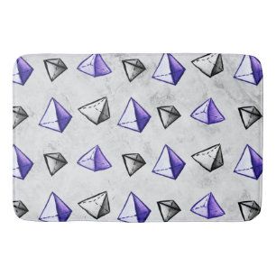 Math Geometry Geek Pyramid Pattern Bath Mat