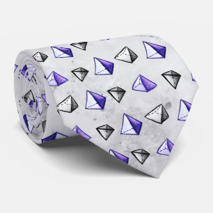 Math Geometry Geek Pyramid Pattern Tie