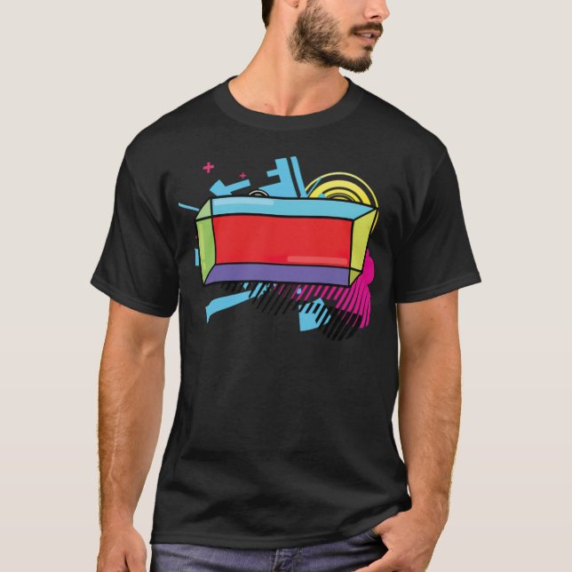 Math Geometry Geometric Cuboid Isometric 2d riders T-Shirt (Front)