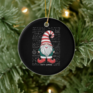 Math Gnome Family Matching Group Christmas Party Ceramic Tree Decoration